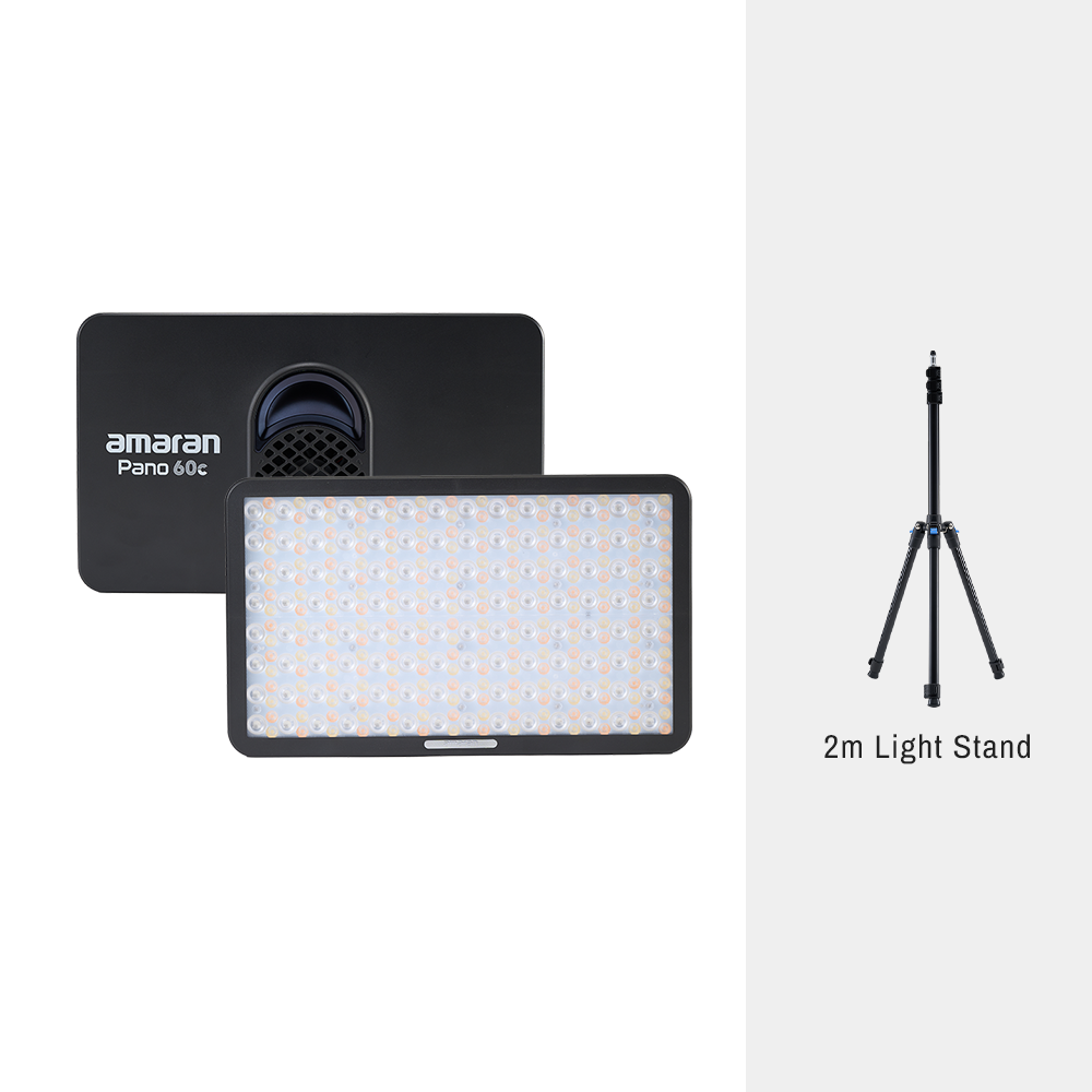 amaran Pano 60c Kit (Charcoal) + 2m Light Stand Bundle